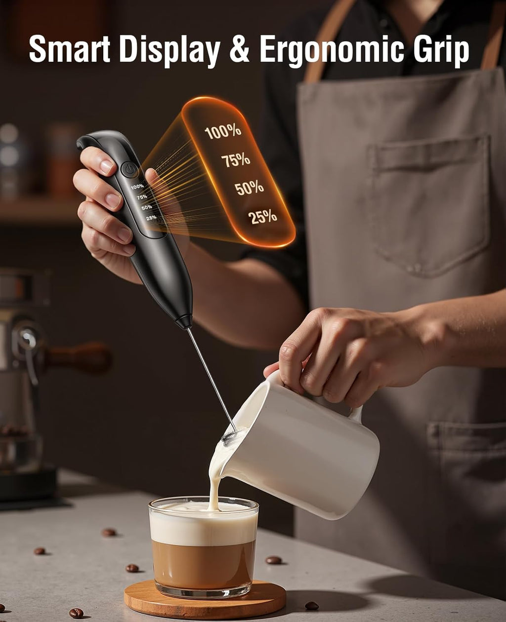 Electric Milk Frother Handheld (3-in-1)**
