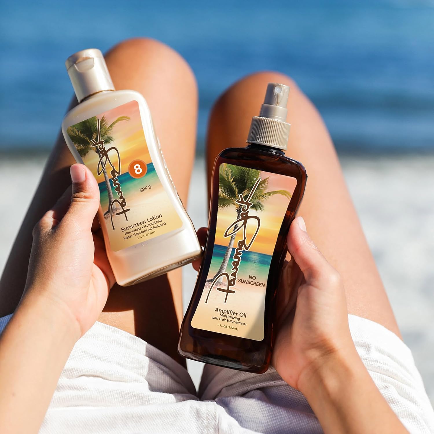 Panama Jack Sunscreen Tanning Lotion - SPF 8, PABA, Paraben, Gluten & Cruelty Free, Antioxidant Moisturizing Formula, 6 FL OZ (Pack of 2)