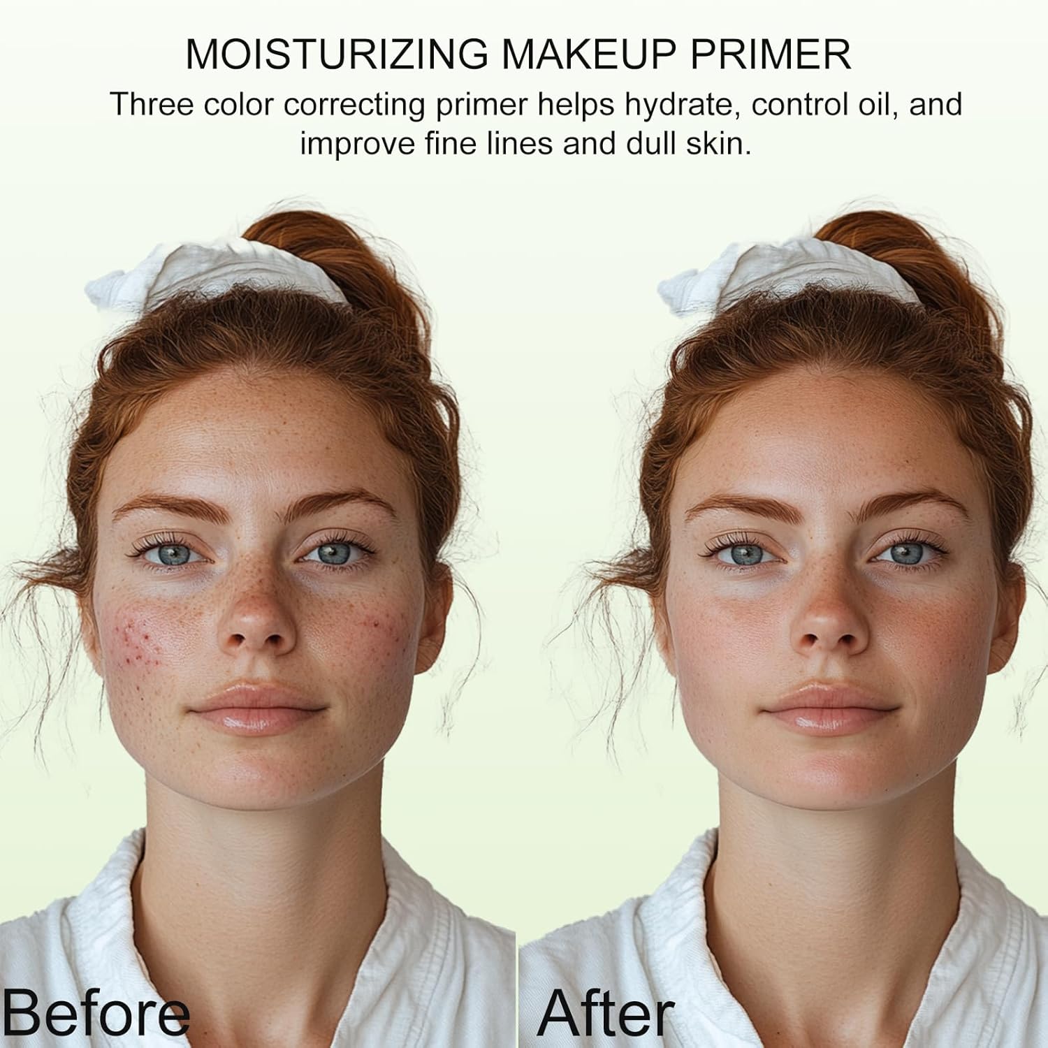 3 In 1Primer for Face Before Makeup,Sunscreen Isolation Cream, SPF 50, One Step Color Corrector Face Primer, Blurs Imperfections Oil Control & Moisturizing Skin Tone Correcting,Radiance Skin
