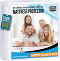 Full Size Mattress Protector Waterproof, Premium 200 GSM Terry Mattress Cover, Soft & Breathable Bed Cover, Fitted Sheet Style Stretchable Deep Pockets 15" by Utopia Bedding (White)
